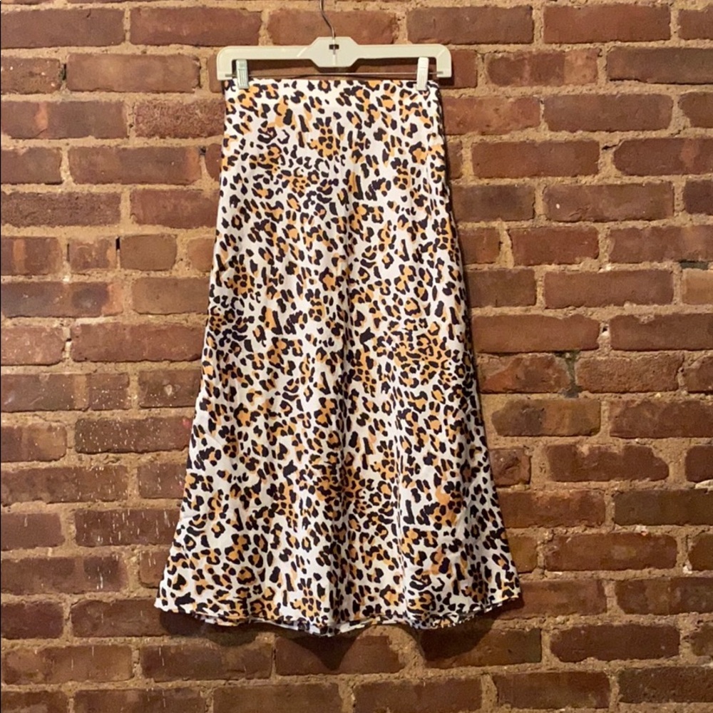 Silk Leopard skirt